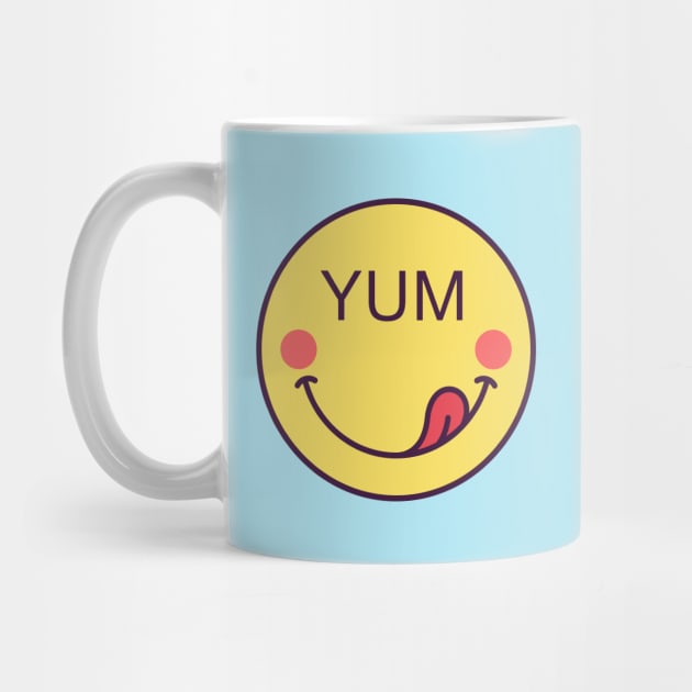 Emoji face with phrase Yum by DmitryMayer